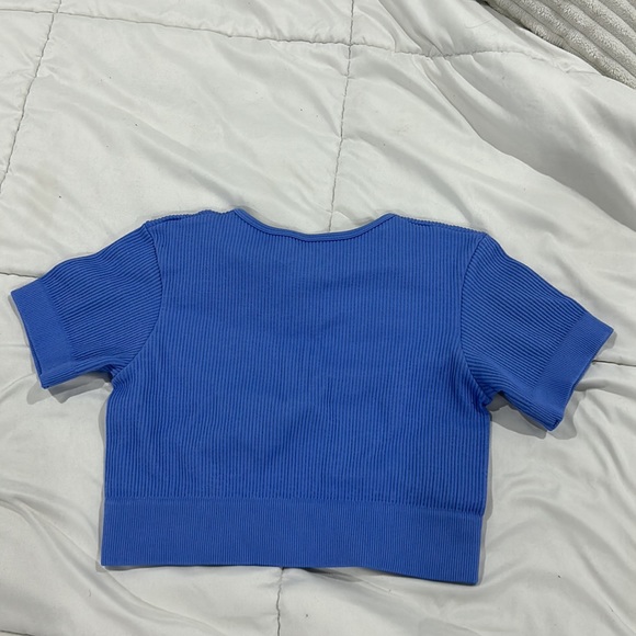 Blue top / with a zipper/ sport top - Picture 4 of 5